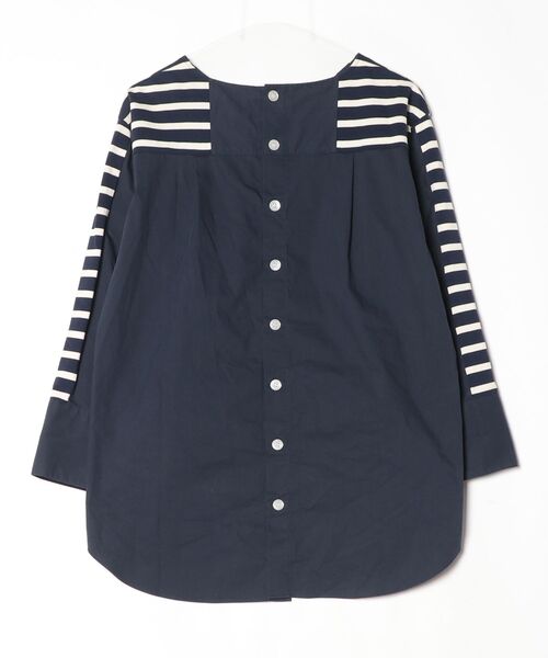 「B7」 長袖ブラウス 38 ネイビー レディース_画像2