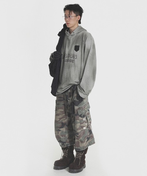 「MASONPRINCE」 プルオーバーパーカー X-LARGE グレー メンズ_画像3