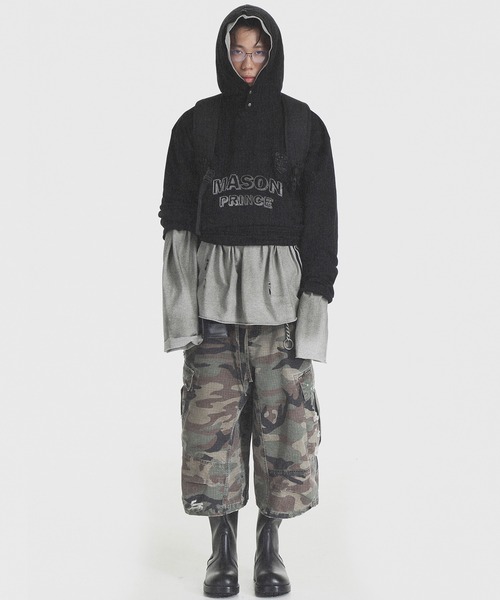 「MASONPRINCE」 プルオーバーパーカー X-LARGE グレー メンズ_画像6