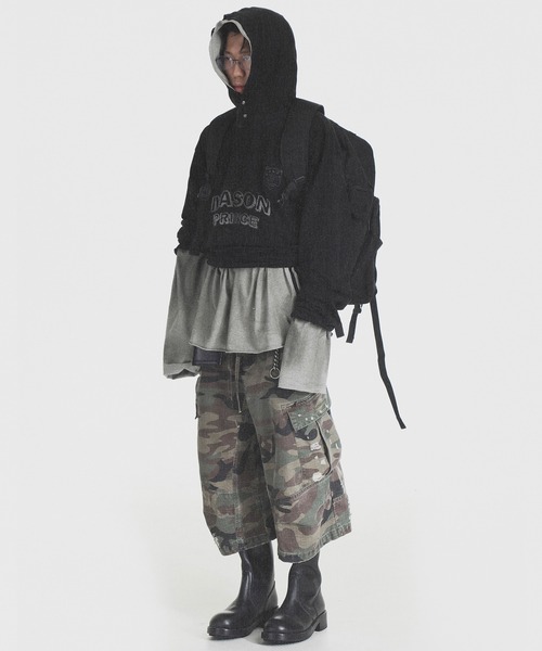 「MASONPRINCE」 プルオーバーパーカー X-LARGE グレー メンズ_画像9