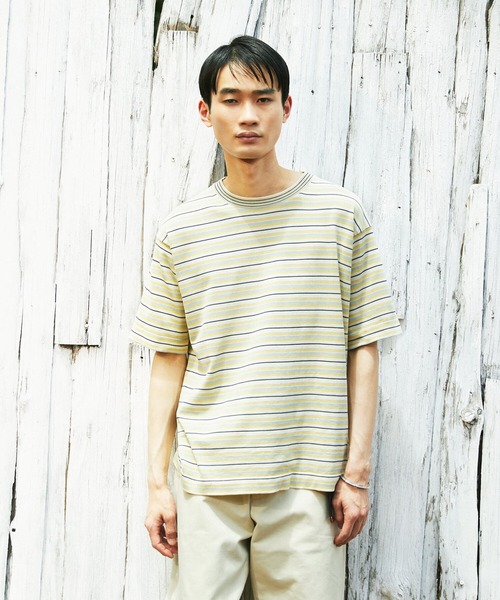 セーター ニット RYE TENDER | 「別注」半袖 クルーネックニット MEN メンズ
