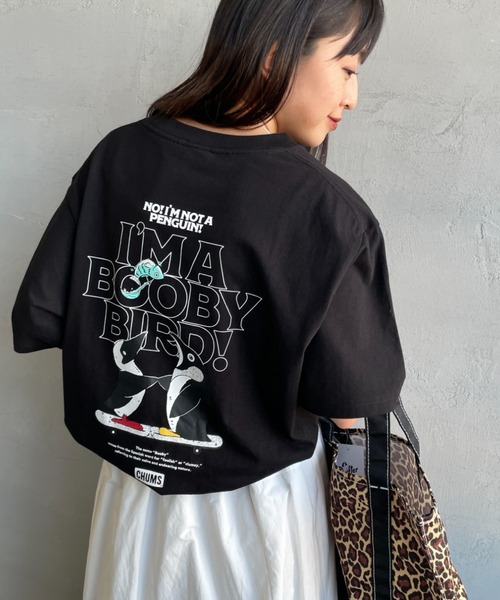 tシャツ 「WEB限定」「CHUMS/チャムス」 I'M A BOOBY BIRD バックプリント ポケットTシャツ レディース メンズの画像