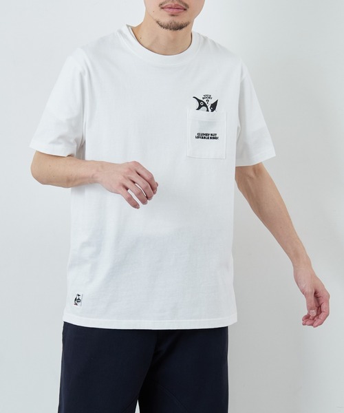 tシャツ 「WEB限定」「CHUMS/チャムス」 I'M A BOOBY BIRD バックプリント ポケットTシャツ レディース メンズの画像