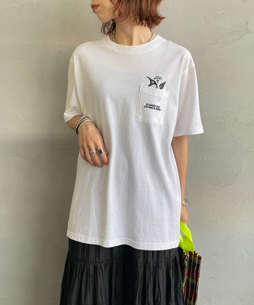 tシャツ 「WEB限定」「CHUMS/チャムス」 I'M A BOOBY BIRD バックプリント ポケットTシャツ レディース メンズの画像
