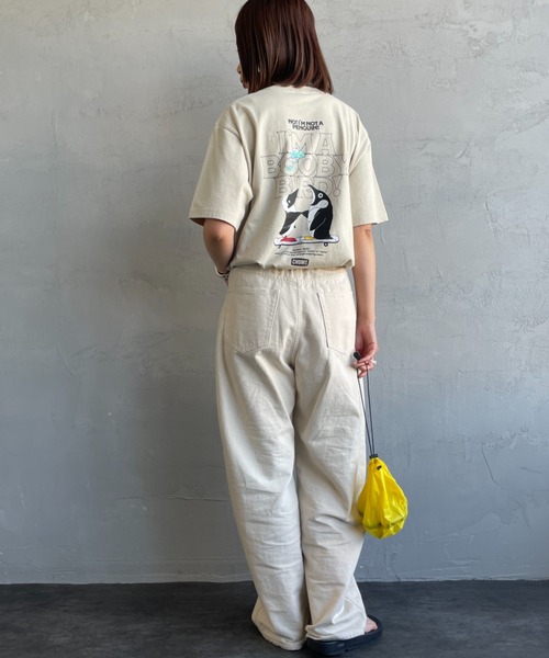 tシャツ 「WEB限定」「CHUMS/チャムス」 I'M A BOOBY BIRD バックプリント ポケットTシャツ レディース メンズの画像
