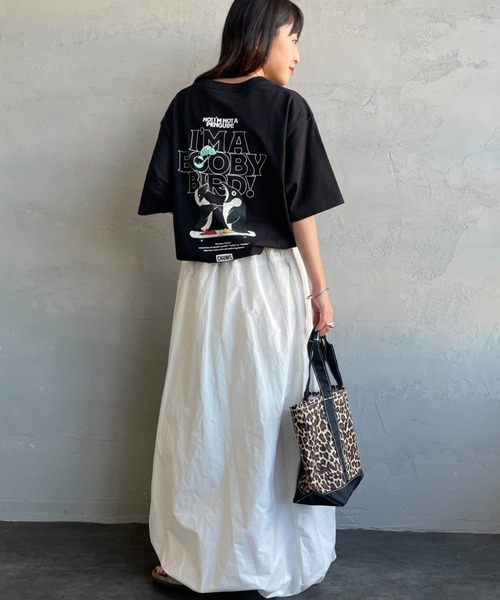 tシャツ 「WEB限定」「CHUMS/チャムス」 I'M A BOOBY BIRD バックプリント ポケットTシャツ レディース メンズの画像