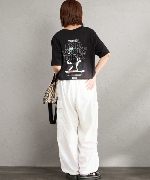 tシャツ 「WEB限定」「CHUMS/チャムス」 I'M A BOOBY BIRD バックプリント ポケットTシャツ レディース メンズの画像