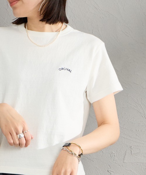 ORCIVAL（オーシバル） tシャツ ロゴ刺繍 ショートスリーブ Tシャツ