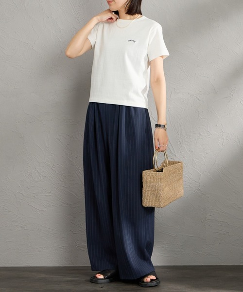 ORCIVAL（オーシバル） tシャツ 半袖 ロゴ刺繍 ショートスリーブ T