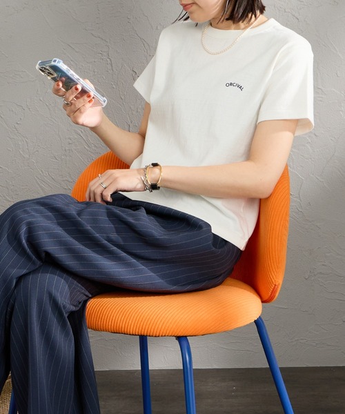 ORCIVAL（オーシバル） tシャツ 半袖 ロゴ刺繍 ショートスリーブ T