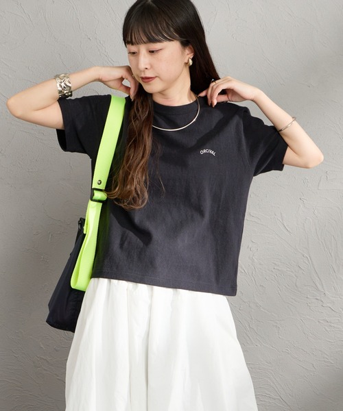 ORCIVAL（オーシバル） tシャツ 半袖 ロゴ刺繍 ショートスリーブ T