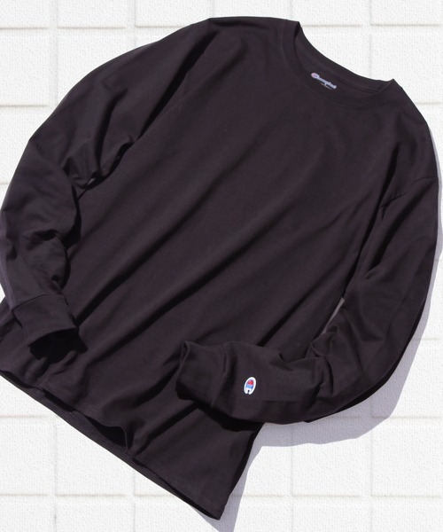 Champion（チャンピオン） 長袖Tシャツ M ブラック メンズ : ZOZOTOWN 