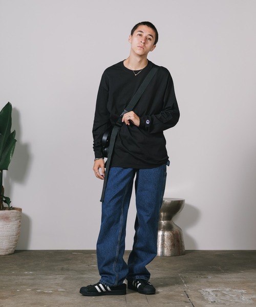 Champion（チャンピオン） 長袖Tシャツ M ブラック メンズ : ZOZOTOWN 