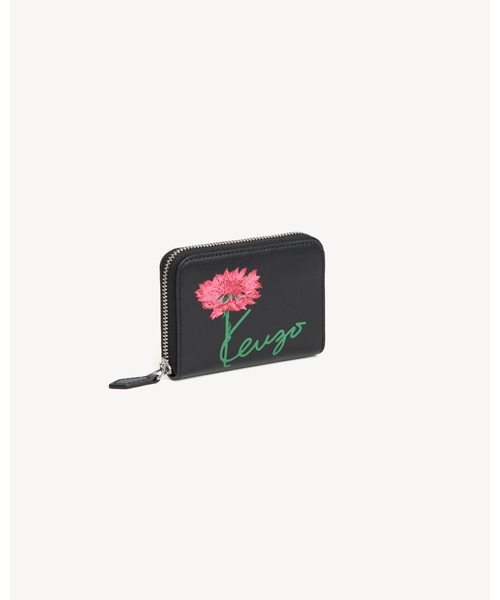 KENZO（ケンゾー） 'KENZO Tulip' ジップ ウォレット イン レザー