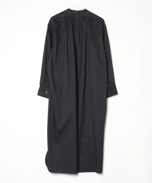 「HYKE」 BIB FRONT SHIRT DRES 2 ブラック レディース_画像2