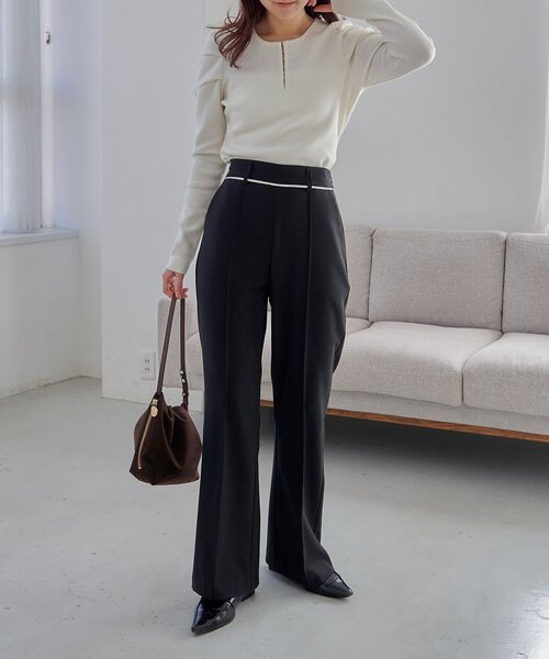 「CAPRICIEUX LE'MAGE」 パンツ 38 ライトベージュ レディース_画像4
