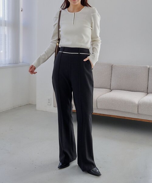 「CAPRICIEUX LE'MAGE」 パンツ 38 ライトベージュ レディース_画像5