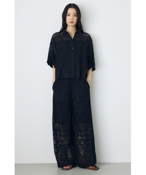 ブラウス シャツ 半袖 「着丈バリエ」レースハーフスリーブシャツ レディース | AZUL BY MOUSSY | 16