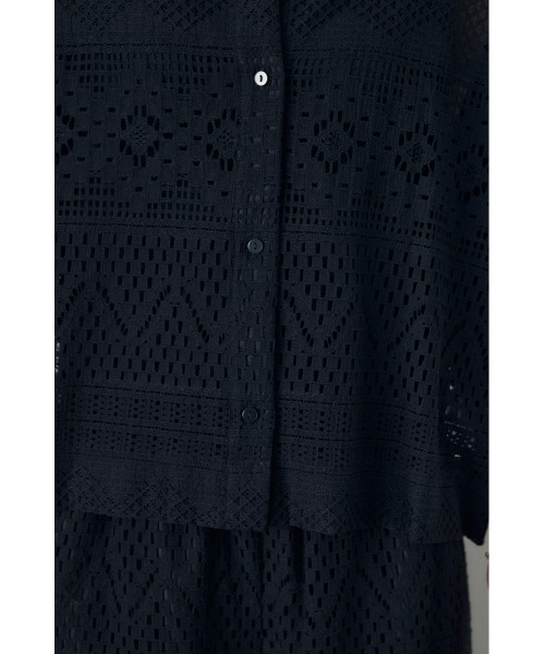 ブラウス シャツ 半袖 「着丈バリエ」レースハーフスリーブシャツ レディース | AZUL BY MOUSSY | 20