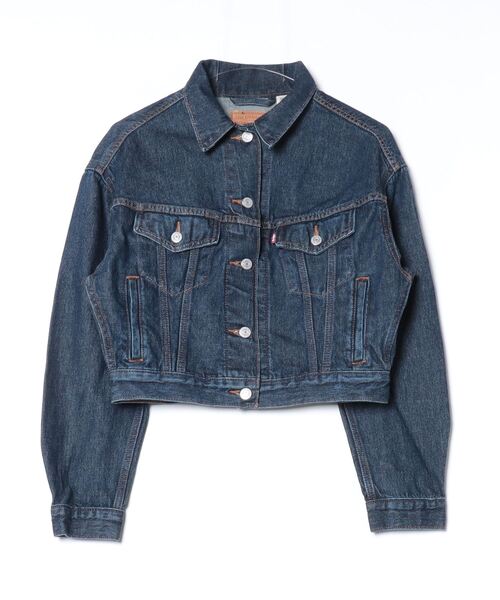 「Levi's」 デニムジャケット X-SMALL ダークインディゴブルー レディース_画像2