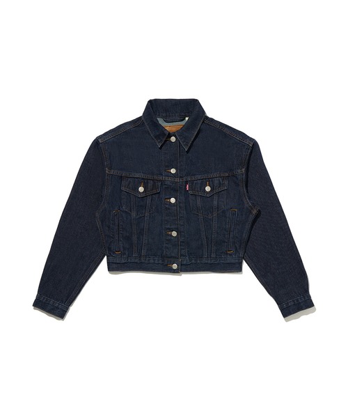「Levi's」 デニムジャケット X-SMALL ダークインディゴブルー レディース_画像3