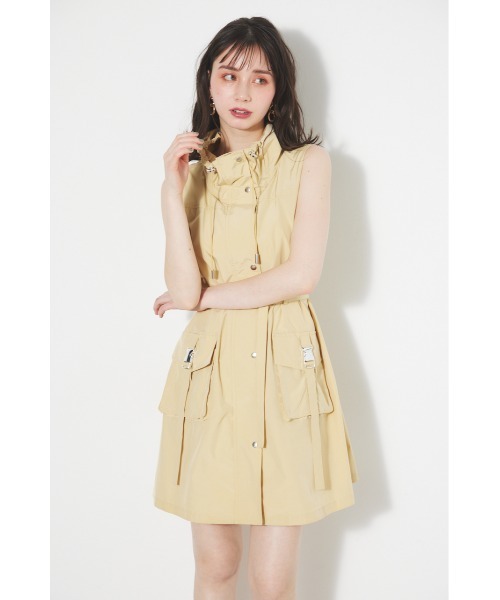 「rienda」 ノースリーブワンピース MEDIUM グリーン レディース_画像4