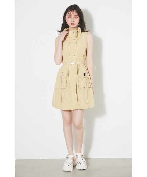 「rienda」 ノースリーブワンピース MEDIUM グリーン レディース_画像6