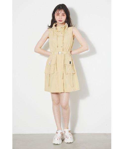 「rienda」 ノースリーブワンピース MEDIUM グリーン レディース_画像7