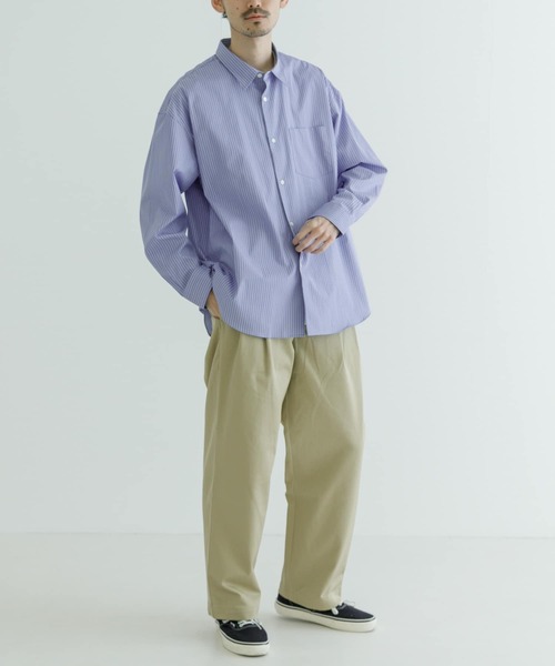 「THOMAS MASON」 長袖シャツ LARGE ロイヤルブルー メンズ_画像7