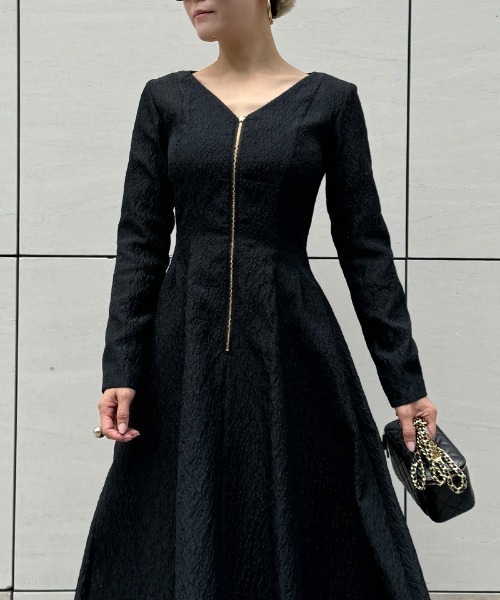 JENNE」 長袖ワンピース MEDIUM ブラック レディース : ZOZOTOWN Yahoo