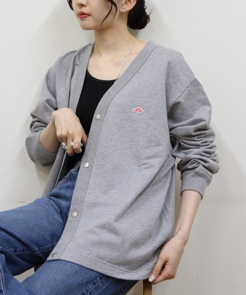 DANTON - DANTON(ダントン) カーディガン サイズ42 L レディース美品  - グレー 長袖 Danton（ダントン） カーディガン 42 トップグレー レディース