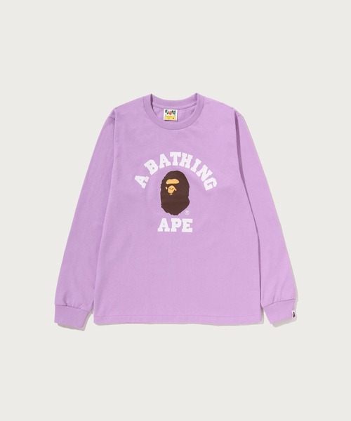 A BATHING APE（アベイシングエイプ） tシャツ 半袖 COLLEGE LS TEE