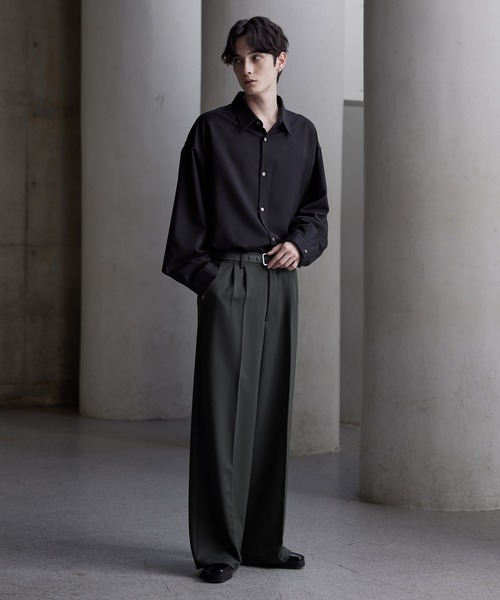 「CLEL」 スラックス L チャコールグレー メンズ_画像8