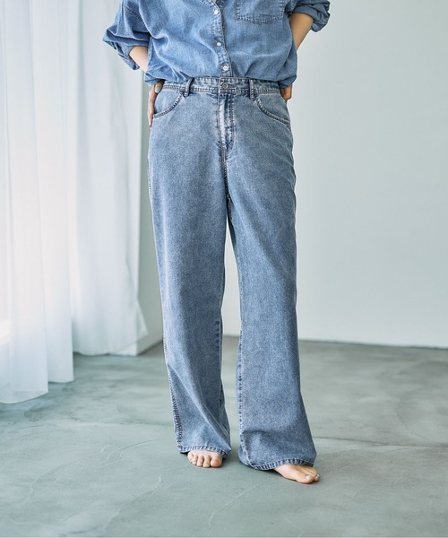 「LEPSIM」 デニムパンツ MEDIUM インディゴブルー レディース_画像8