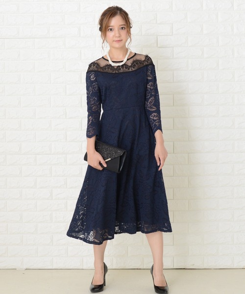 Lace Ladies(レースレディース) ドレス デコルテラインシースルー Lace Ladies(レースレディース) ドレス デコルテラインシースルー