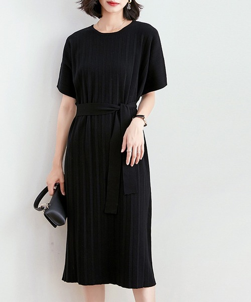 ワンピース プリーツ半袖ニットワンピース Zozotown Paypayモール店 通販 Paypayモール