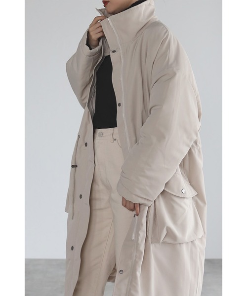 Bonjour Sagan アウター スタンドカラーリバーシブルキルティング