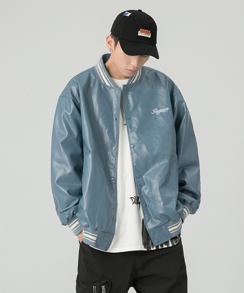 ジャケット ブルゾン ビッグシルエットフェイクレザーブルゾン オーバーサイズ スタジアムジャンパー スタジャン Zozotown Paypayモール店 通販 Paypayモール