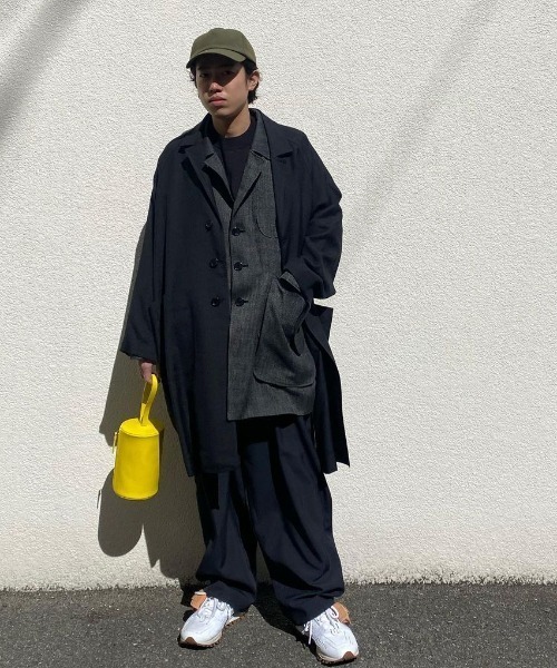 ジャケット・アウター Voaaov BISHU WOOL Stand Collar Long Coat s-l1200.jpg