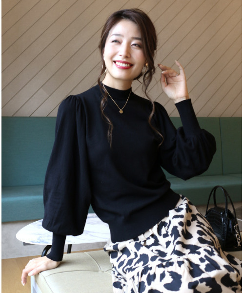 Ehre style ニット セーター タートルの進化系女っぽニット