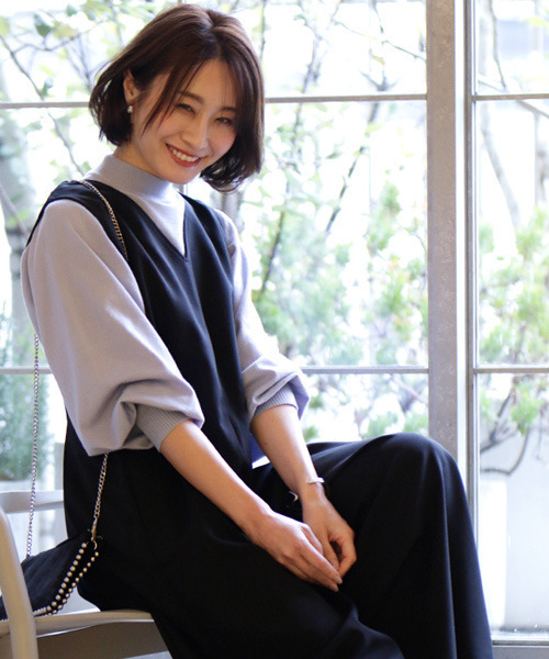Ehre style ニット セーター タートルの進化系女っぽニット