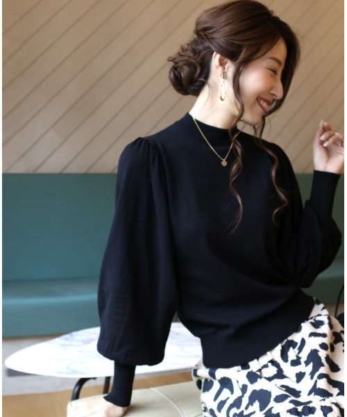 ニット セーター タートルの進化系女っぽニット レディース Ehre style ニット セーター タートルの進化系女っぽニット