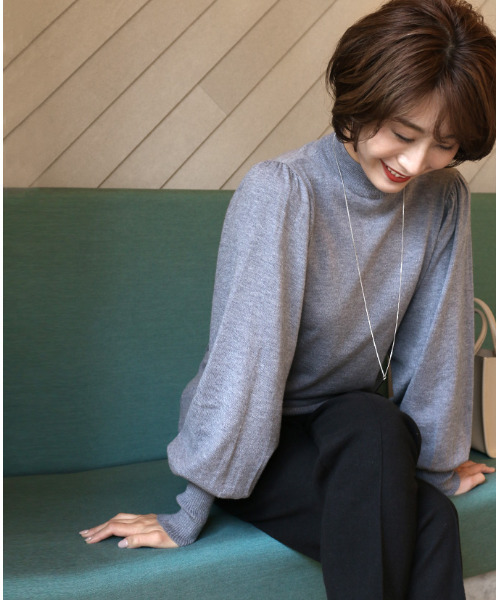ニット セーター タートルの進化系女っぽニット レディース Ehre style ニット セーター タートルの進化系女っぽニット