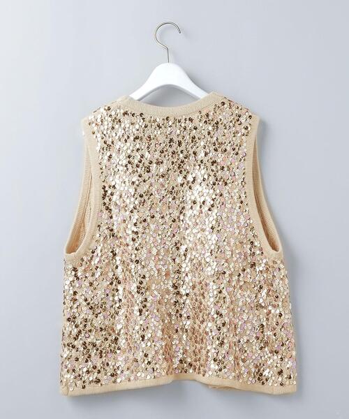 ROKU 6 SEQUINS VEST スパンコールベスト 美品 ベスト ＜6(ROKU)＞SEQUINS VEST/ベスト