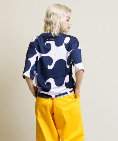 美品‼️マリメッコ　ウニッコ　adidas コラボ　Tシャツ　レディース M marimekko - adidas アディダス marimekko マリメッコ Tシャツ
