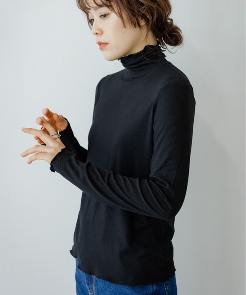 NEW)RANDOM RIB TURTLE】 - Time is on 【試着のみ】turtle rib argan