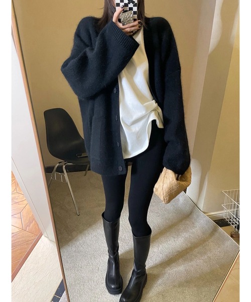 カーディガン モヘアルーズニットカーディガン レディース : ZOZOTOWN