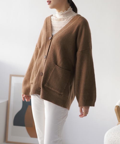 カーディガン モヘアルーズニットカーディガン レディース : ZOZOTOWN