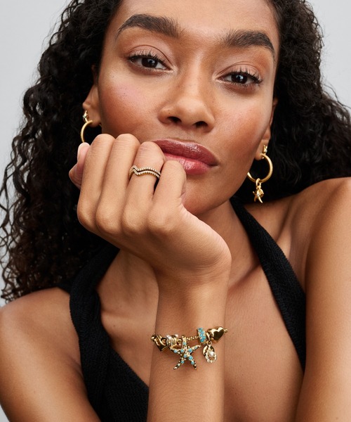 PANDORA（パンドラ） 指輪 リング スパークリング ウェーブ ゴールド