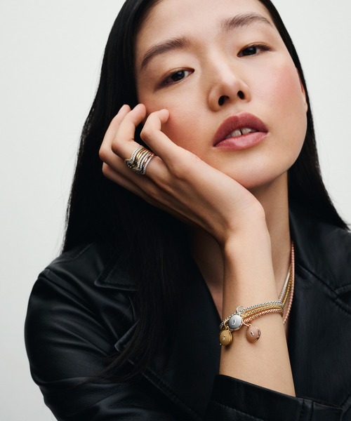 PANDORA（パンドラ） 指輪 リング スパークリング ウェーブ ゴールド